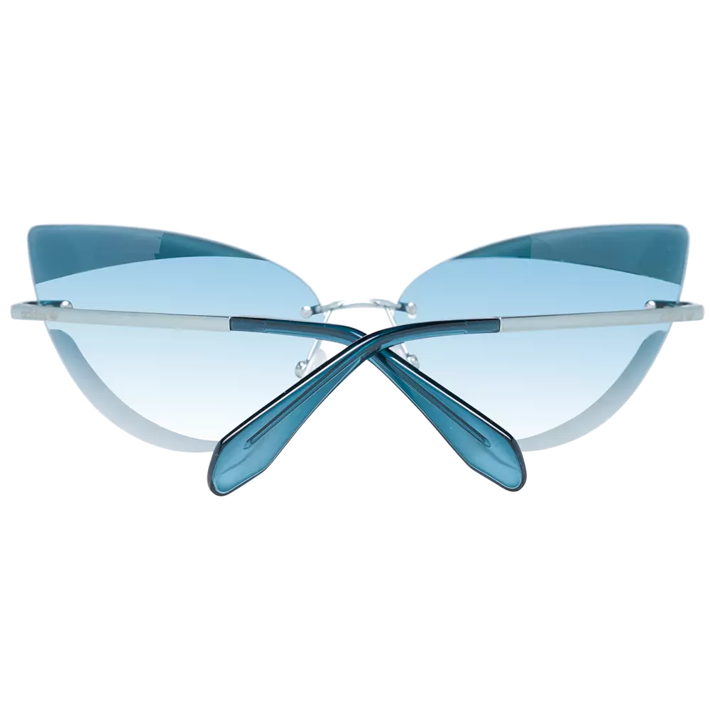 Adidas Women Cat Eye Sunglasses - Blue, Metal Frame, Blue Gradient Lenses, UV Protection