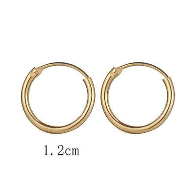 New Vintage Rose Gold Multiple Dangle Small Circle Hoop Earrings - Soulflare