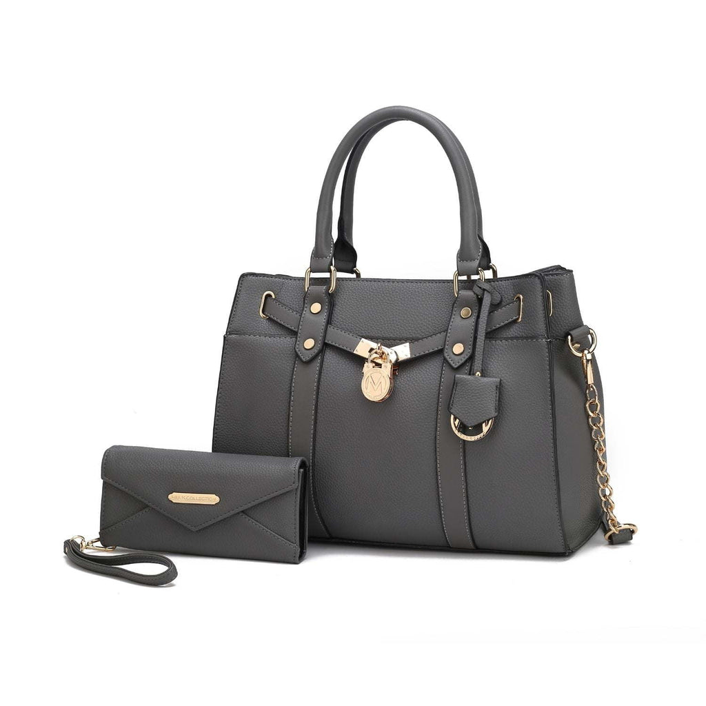 Mia K. Christine Satchel Handbag with Wallet - MKF Collection