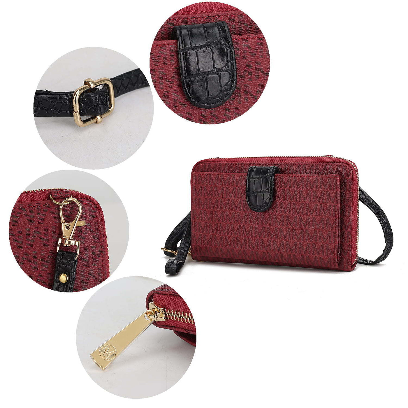 Mia K. Olga Smartphone and Wallet Convertible Crossbody Handbag - MKF Collection